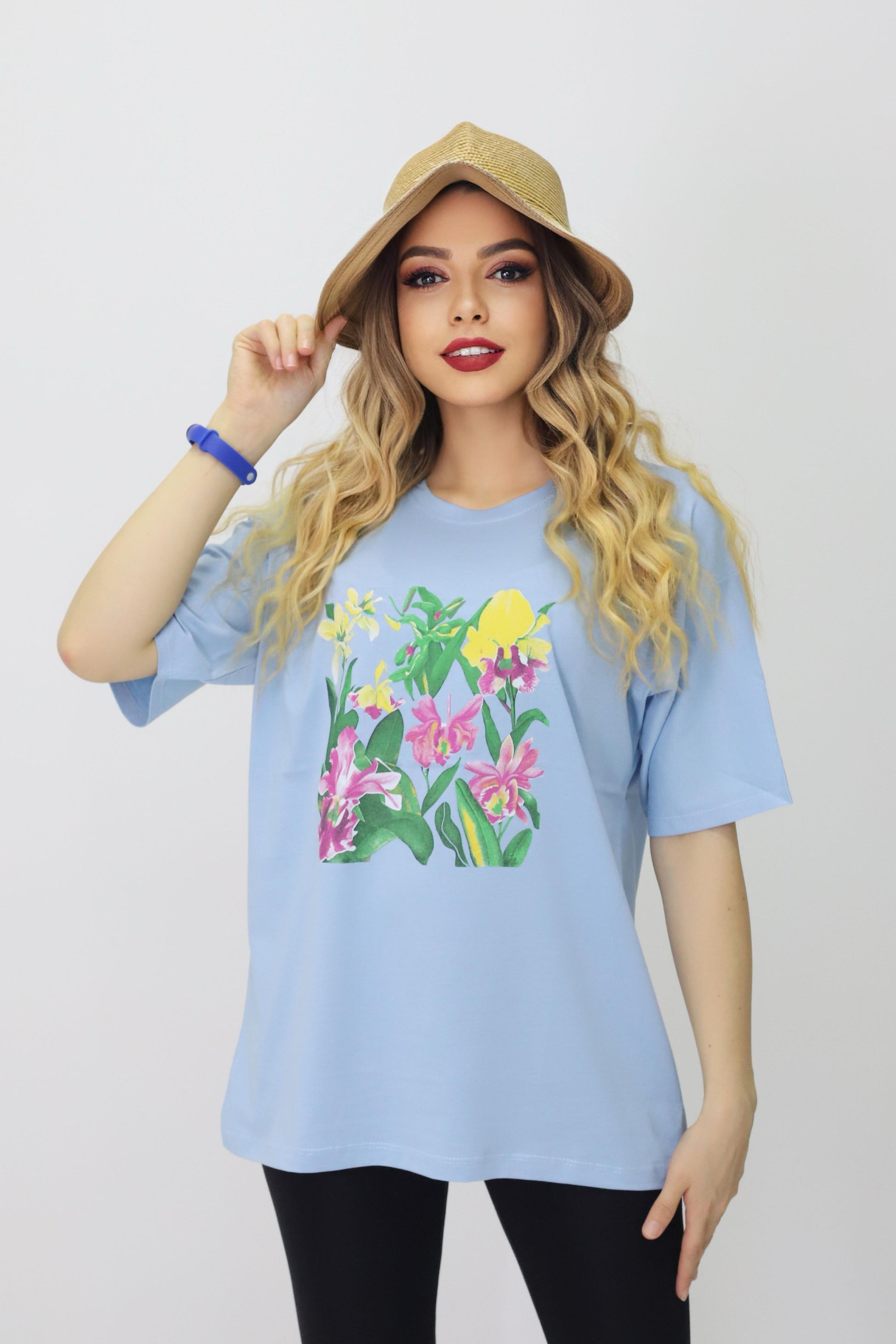 Baskılı Oversize Kadın T-Shirt