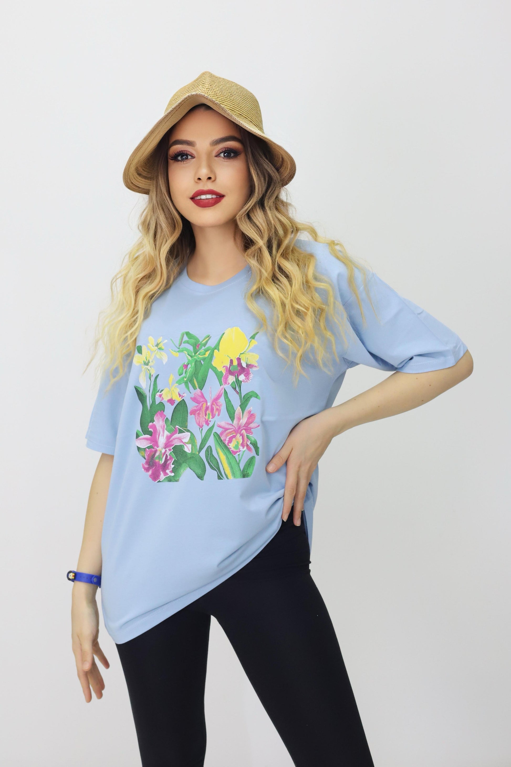 Baskılı Oversize Kadın T-Shirt
