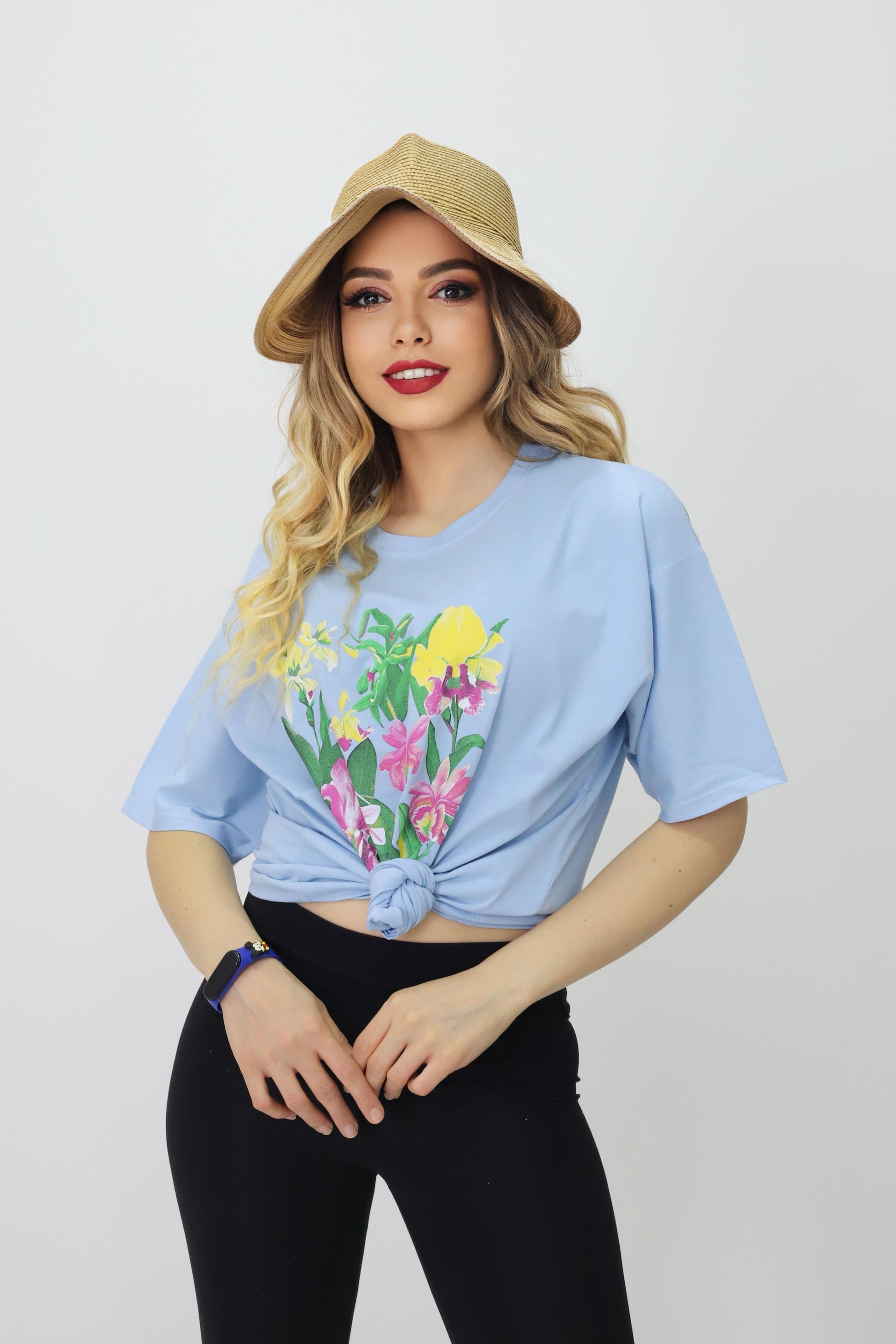 Baskılı Oversize Kadın T-Shirt