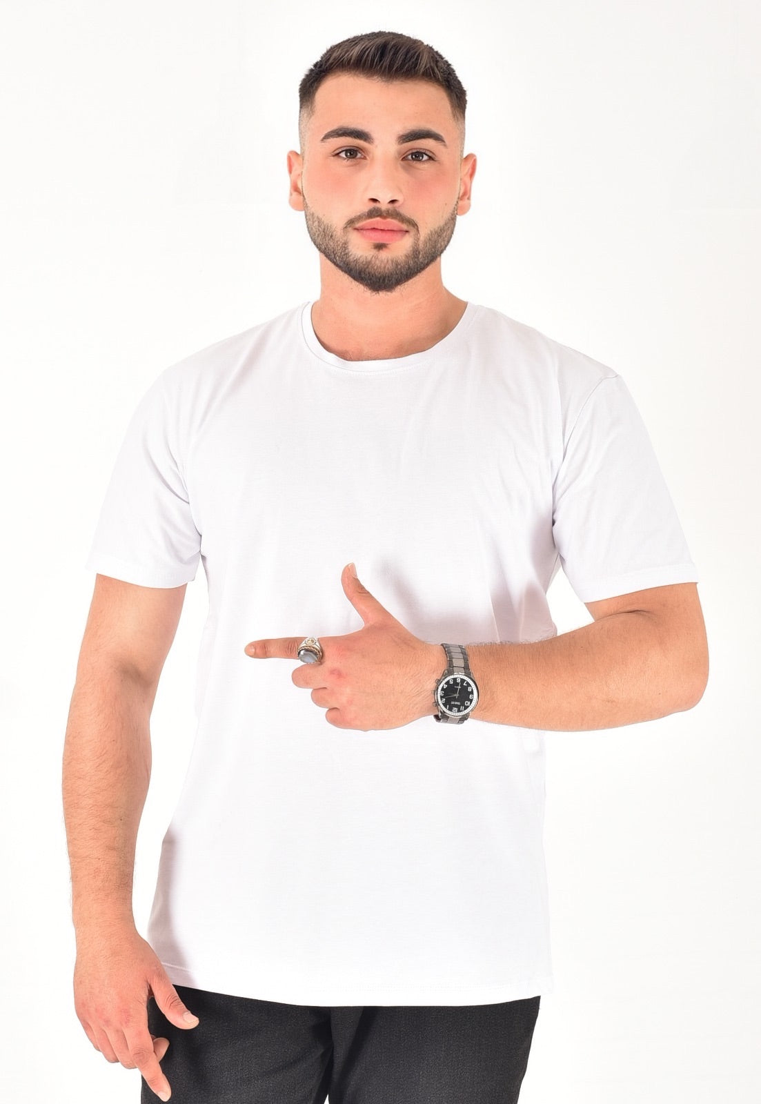 Erkek %100 Pamuklu Basic T-Shirt