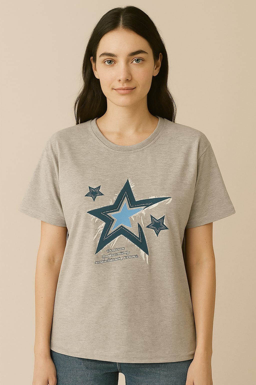 Baskılı Oversize Kadın T-Shirt