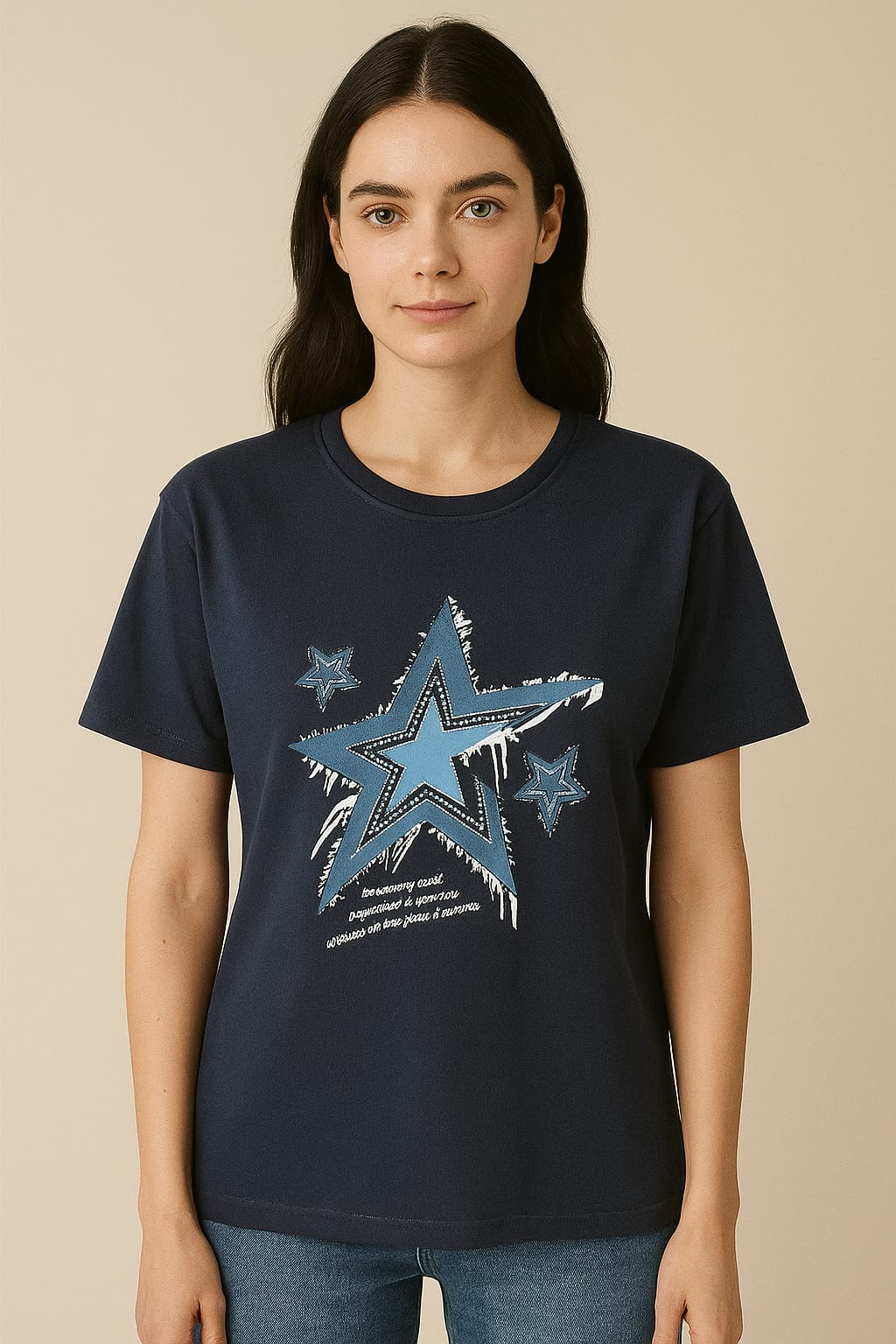 Baskılı Oversize Kadın T-Shirt
