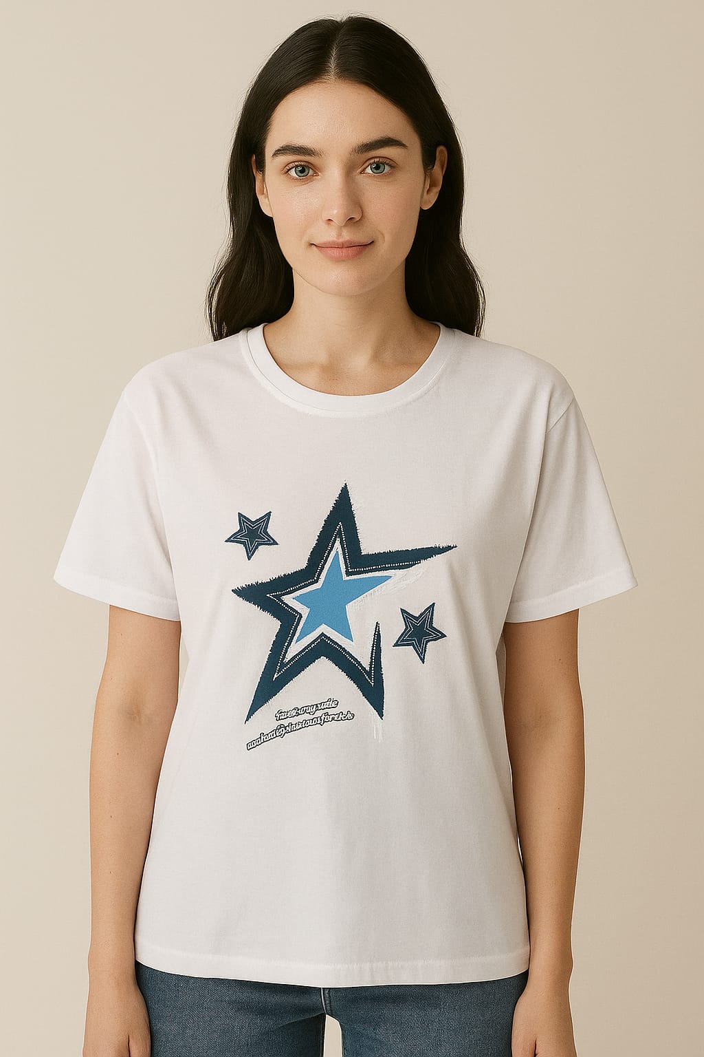 Baskılı Oversize Kadın T-Shirt