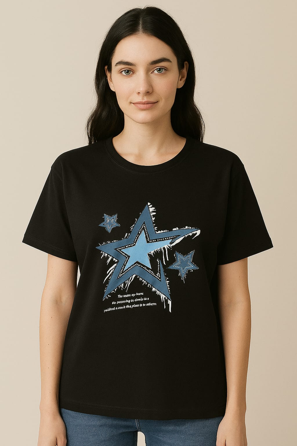 Baskılı Oversize Kadın T-Shirt