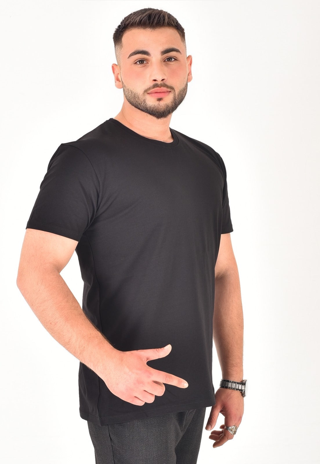 Erkek %100 Pamuklu Basic T-Shirt