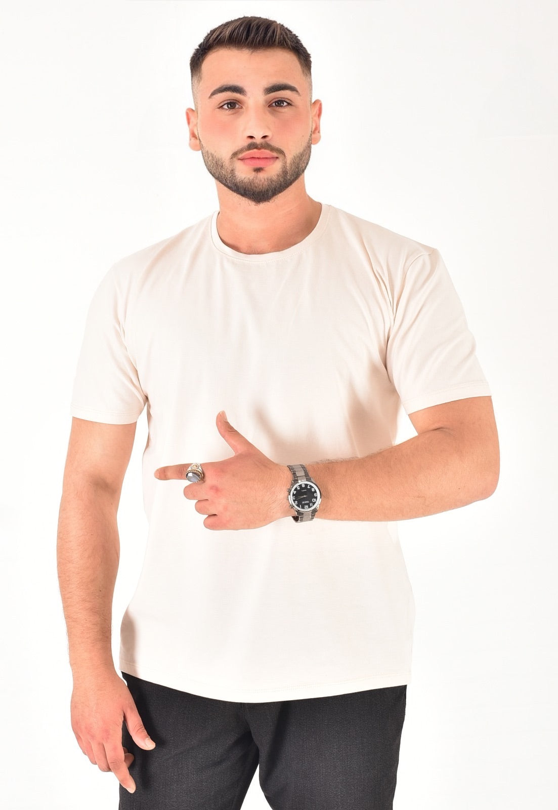 Erkek %100 Pamuklu Basic T-Shirt