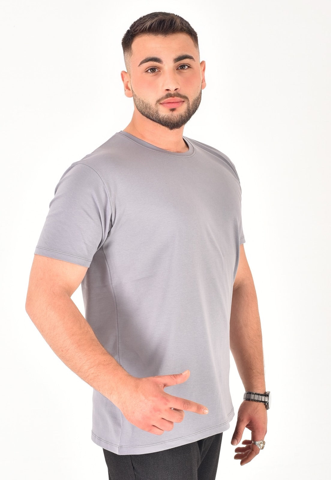 Erkek %100 Pamuklu Basic T-Shirt