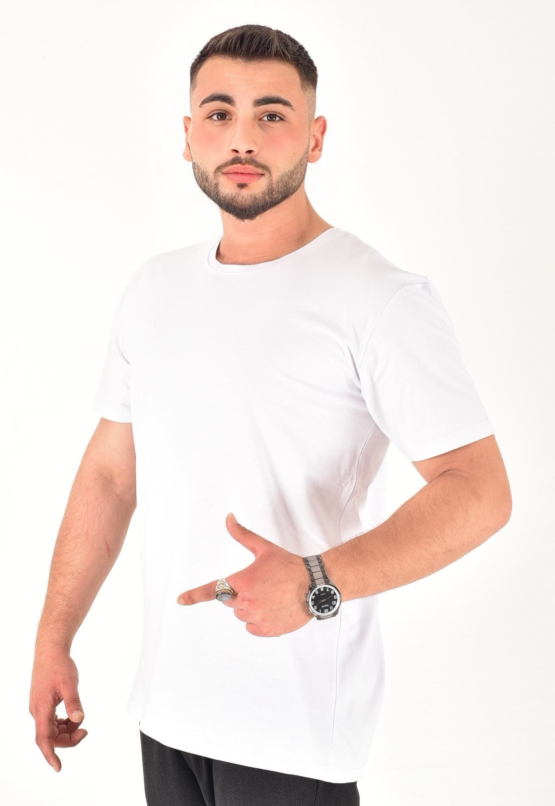 Erkek %100 Pamuklu Basic T-Shirt
