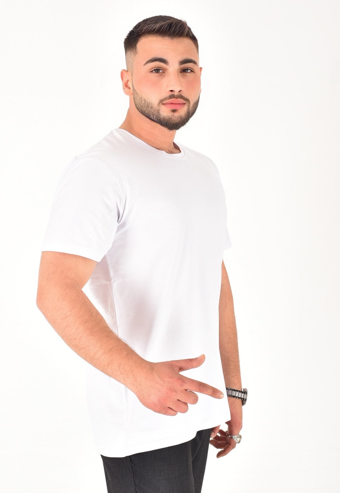 Erkek %100 Pamuklu Basic T-Shirt