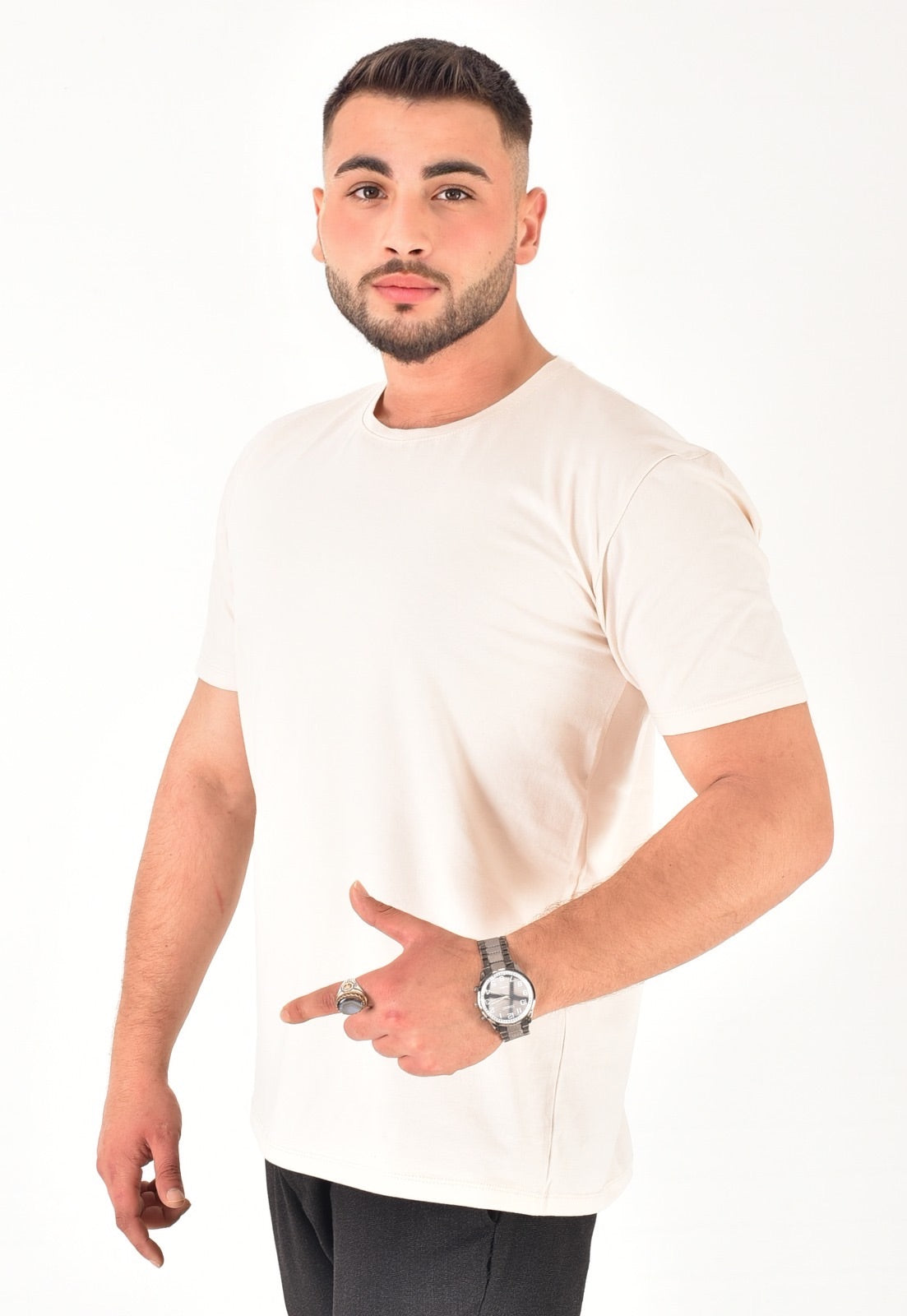 Erkek %100 Pamuklu Basic T-Shirt