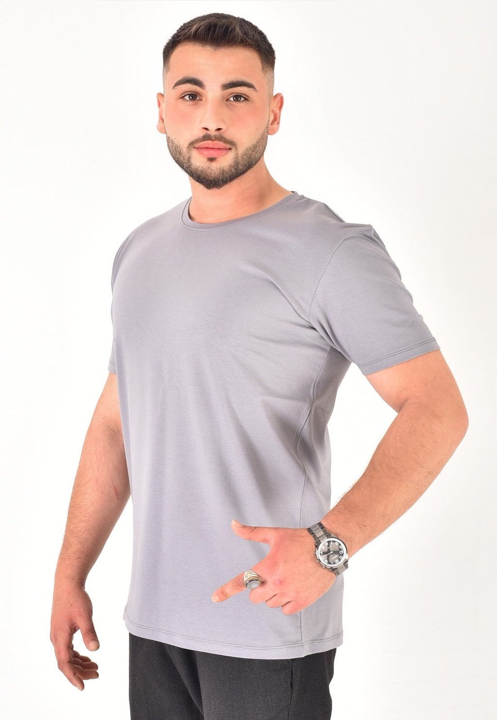 Erkek %100 Pamuklu Basic T-Shirt