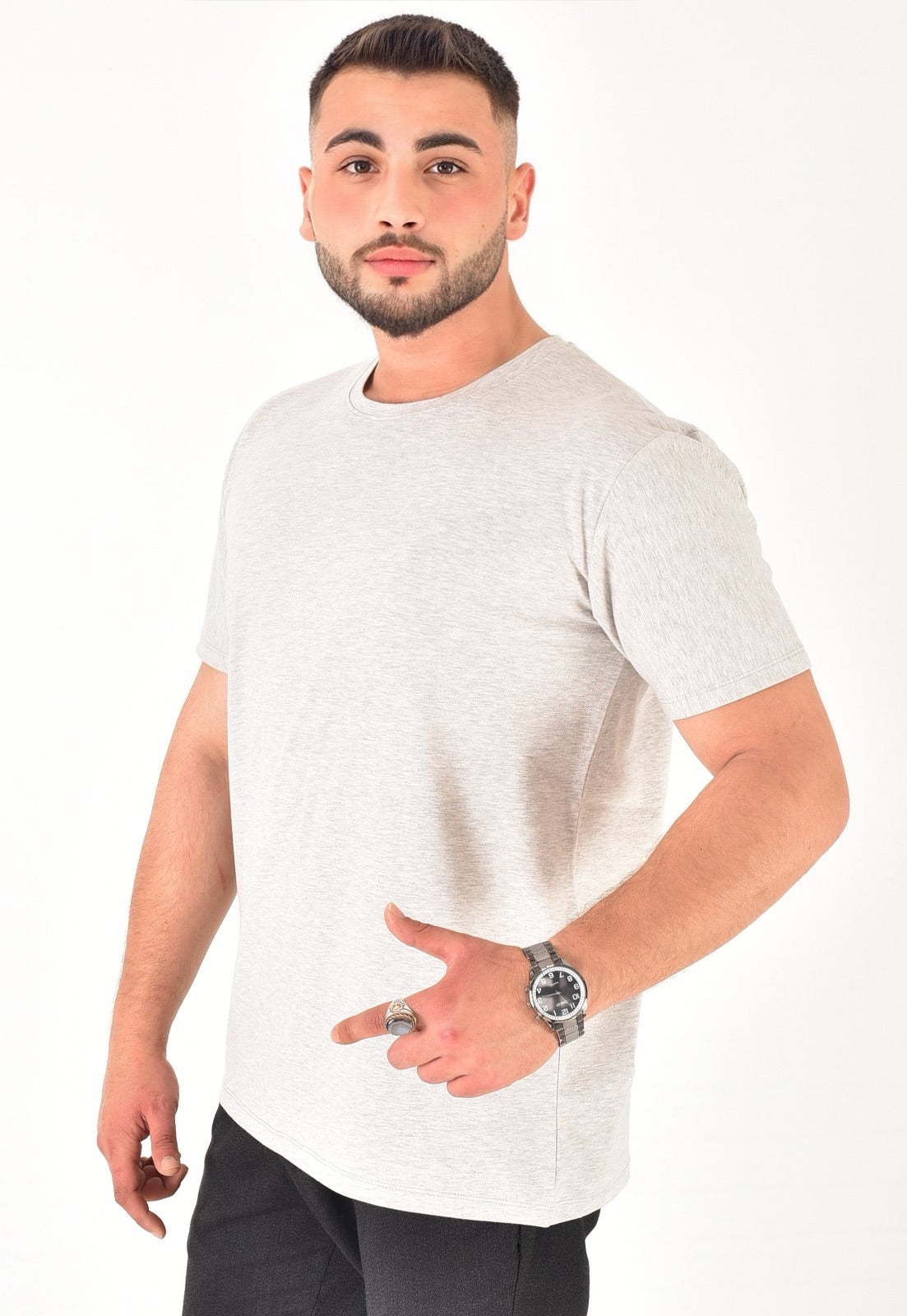 Erkek %100 Pamuklu Basic T-Shirt