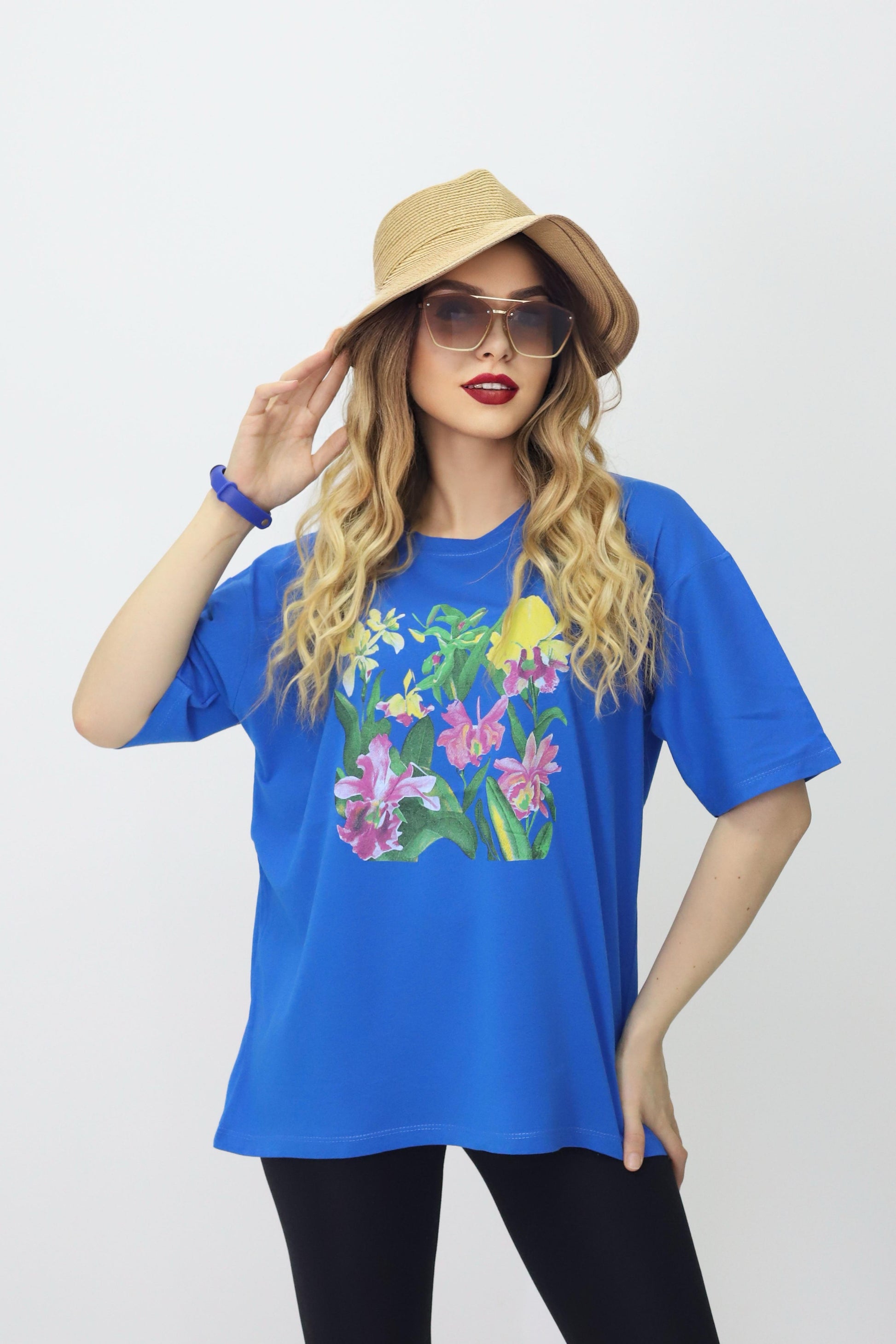 Baskılı Oversize Kadın T-Shirt