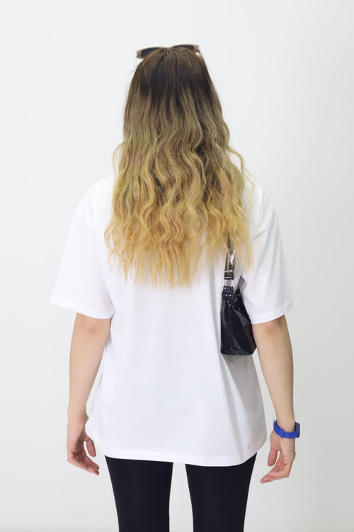 Baskılı Oversize Kadın T-Shirt