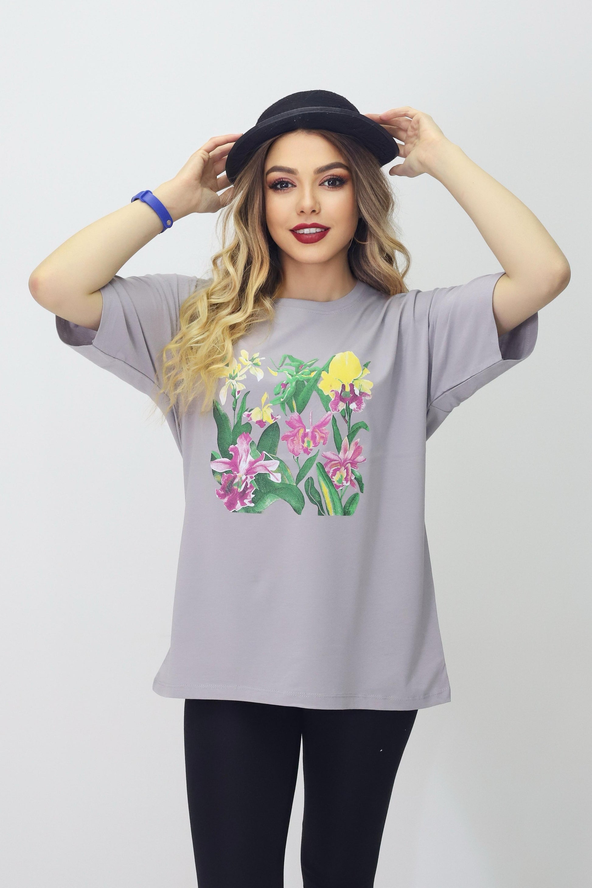Baskılı Oversize Kadın T-Shirt